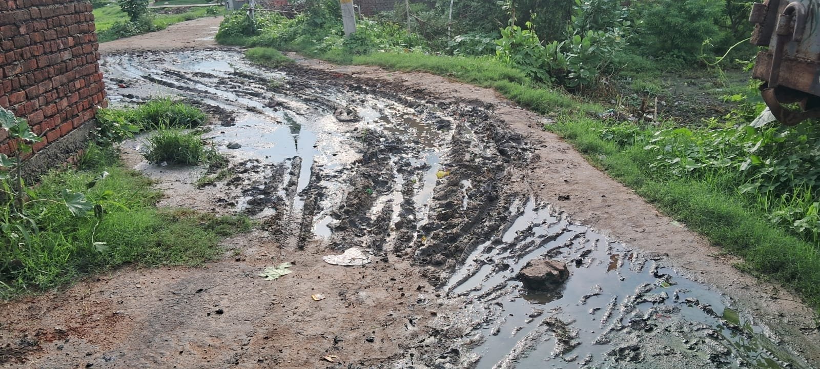 हिंदी समाचार |गांव की मुख्य सड़क हुई तालाब...