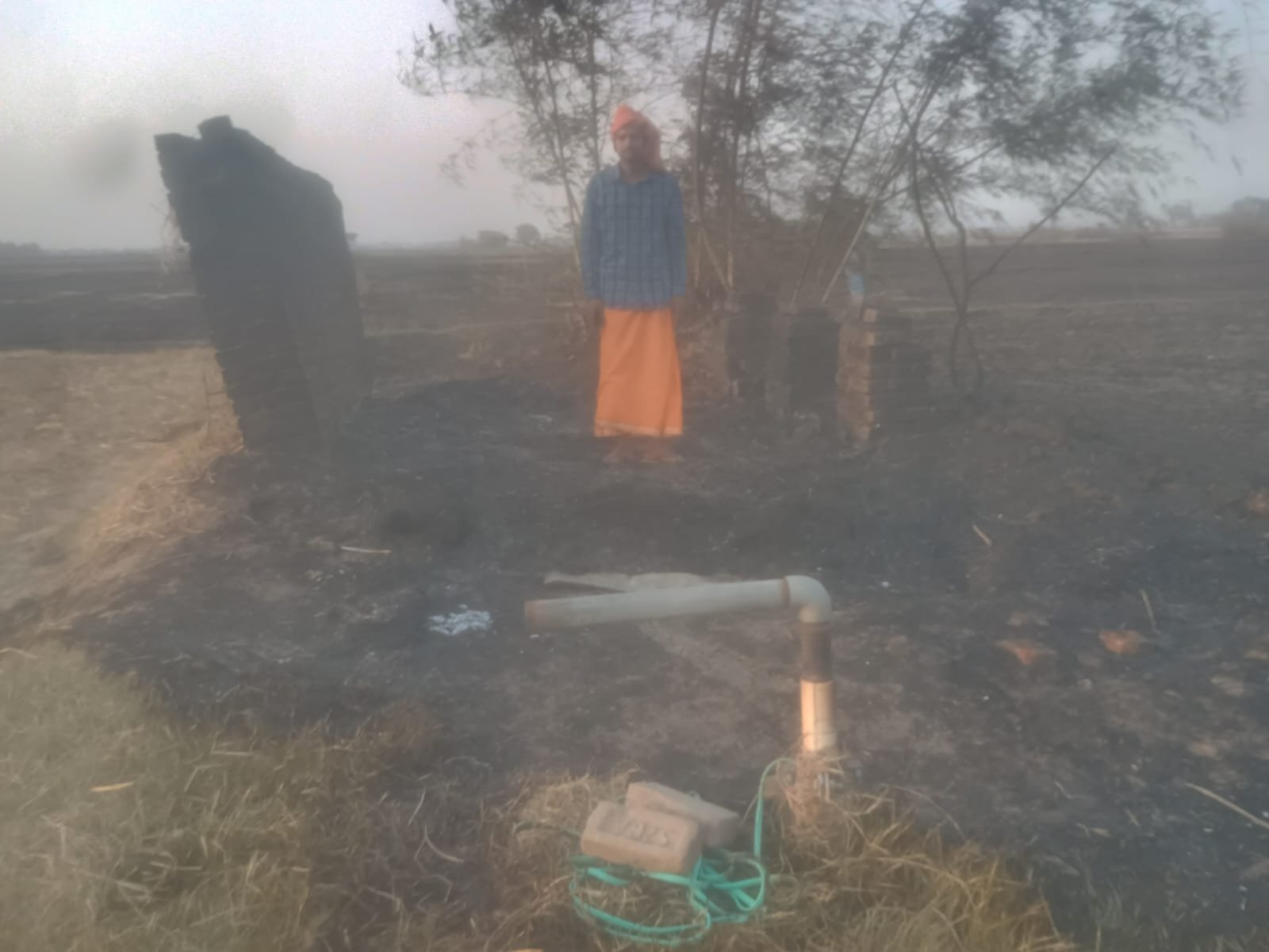 हिंदी समाचार | डंठल में लगी आग से समरसेबल...