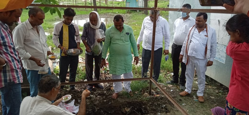 हिंदी समाचार |ग्राम पंचायत भवन का भूमि पूजन